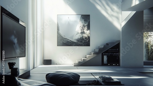 Modern Minimalist Interior Design suitable for creative presentation