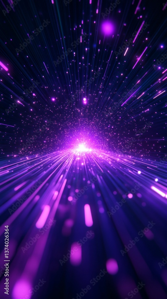 Naklejka premium Abstract background with bright flashes of light and shining rays, creating a sense of energy and dynamics. Great for presentation backgrounds, advertising banners, social media design.