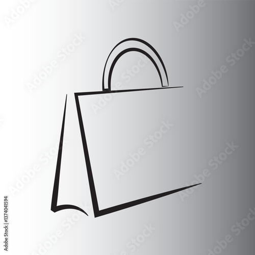 vector illustration of a shopping bag. vector logo