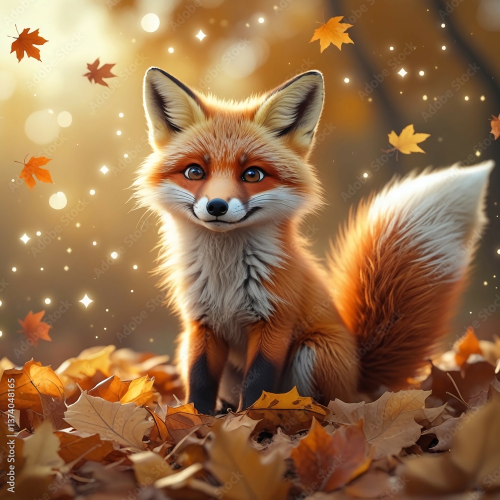 Fototapeta premium red fox in the forest
