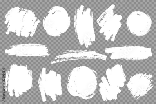 Chalk texture on a blackboard. Vector white brush stroke rectangles on transparent background. Markup spot ball banners. Vertical rectangular grand punk backgrounds. Japanese Chinese brush