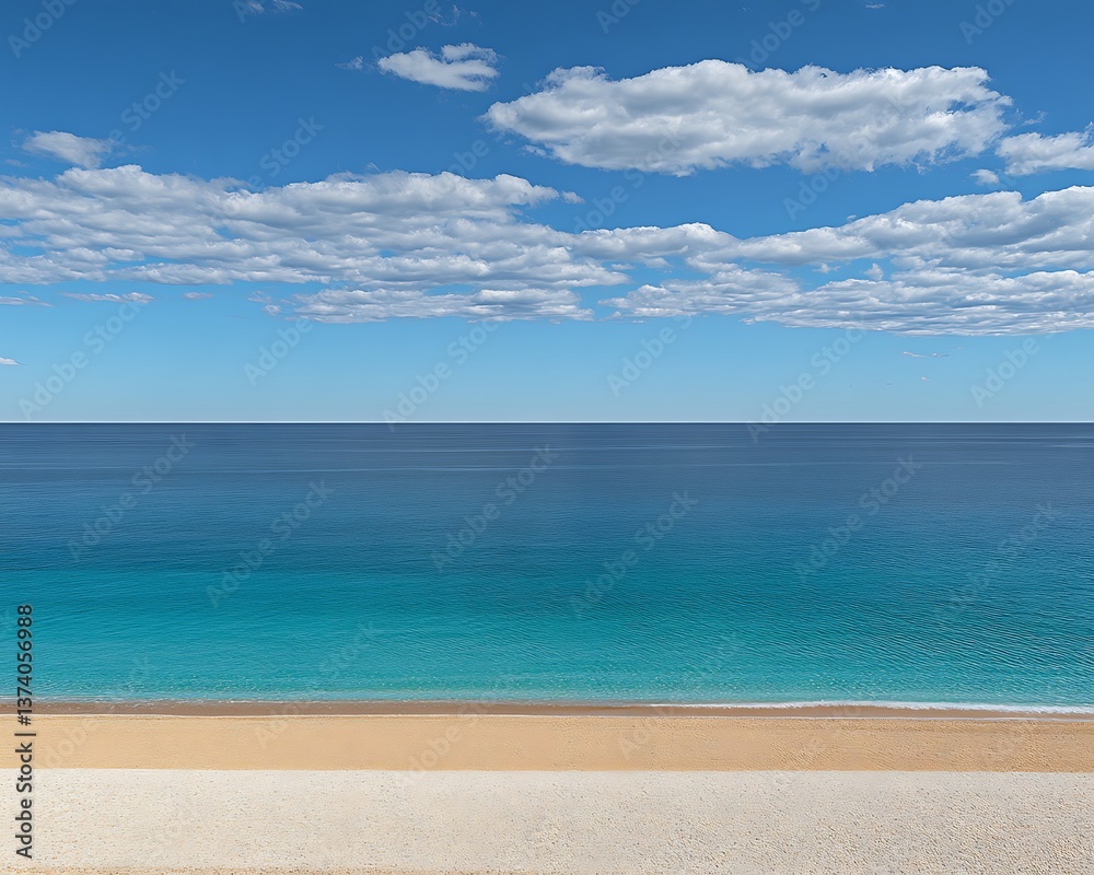 Fototapeta premium Seaside Horizon - Sunny Beach Scene