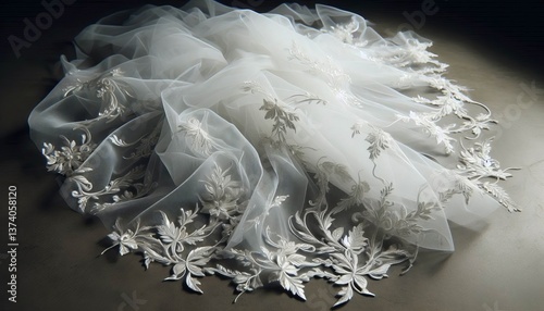 White organza with silver threading Pure ethereal elegance Weddi photo