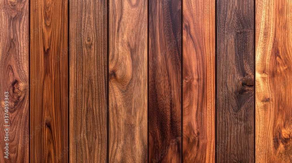 A close-up of seamless walnut wood texture, with distinct dark grains and a smooth, polished finish, ideal for interior design or rustic décor. A close-up of seamless walnut wood texture, with distinct dark grains and a smooth, polished finish, ideal for interior design or rustic décor.