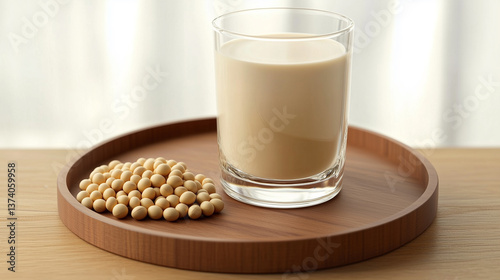 Plant-Based Milk with Soybean Garnish