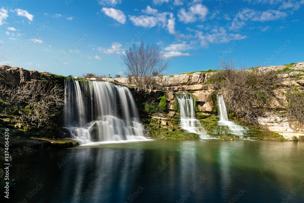 Fototapeta premium A beautiful waterfall in the north of Tunisia