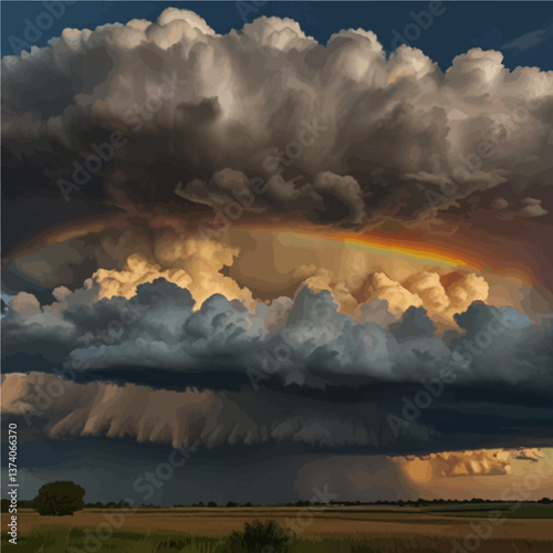 iridescent clouds