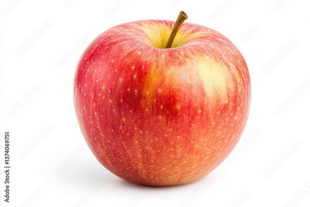 Fresh Red Apple Still Life Close Up on White Background Fresh Red Apple Still Life Close Up on White Background