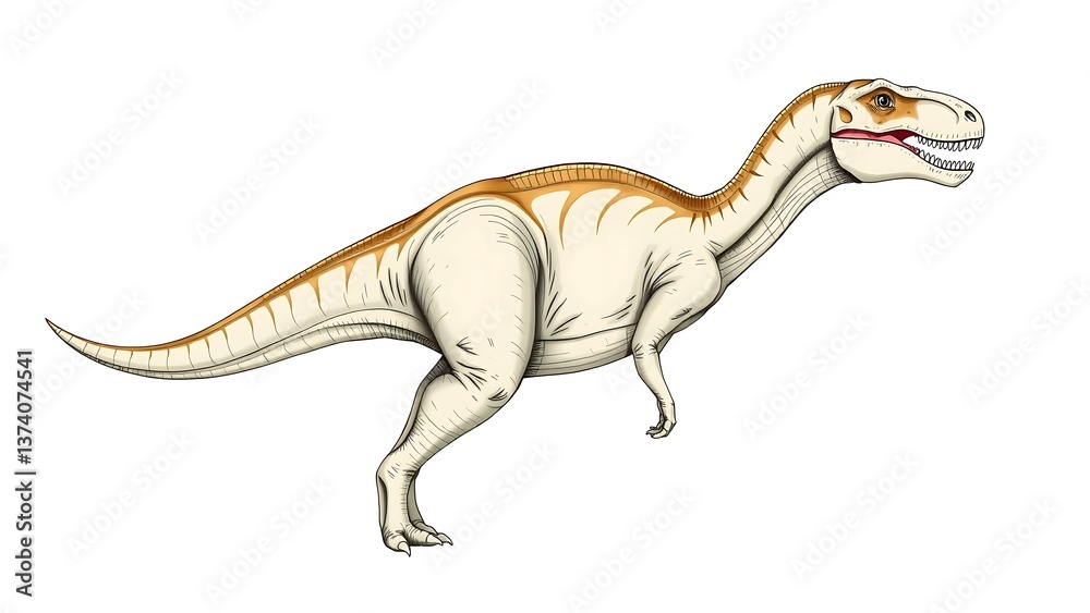 Dinosaur Full-Body Side View Isolated Dinosaur Full-Body Side View Isolated