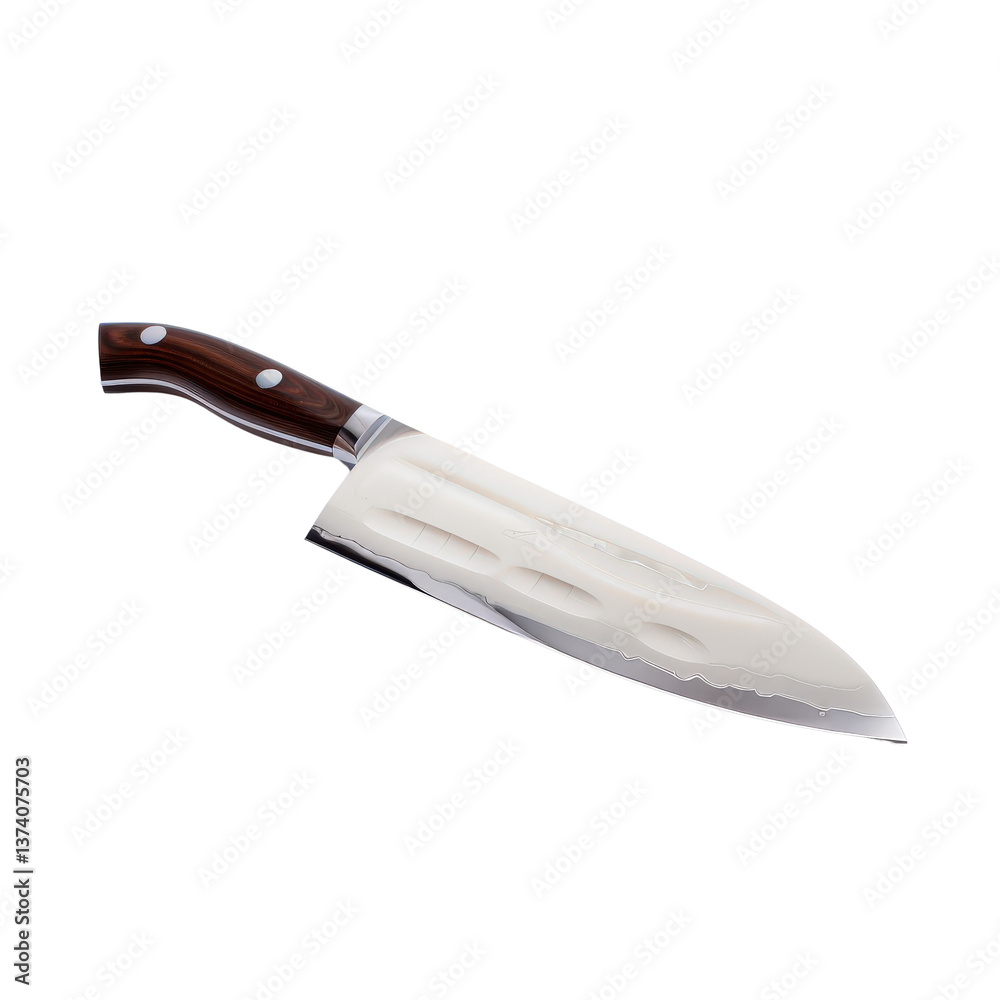 Obraz premium Professional Chef Knife with Ergonomic Handle for Culinary Precision in Kitchen Settings