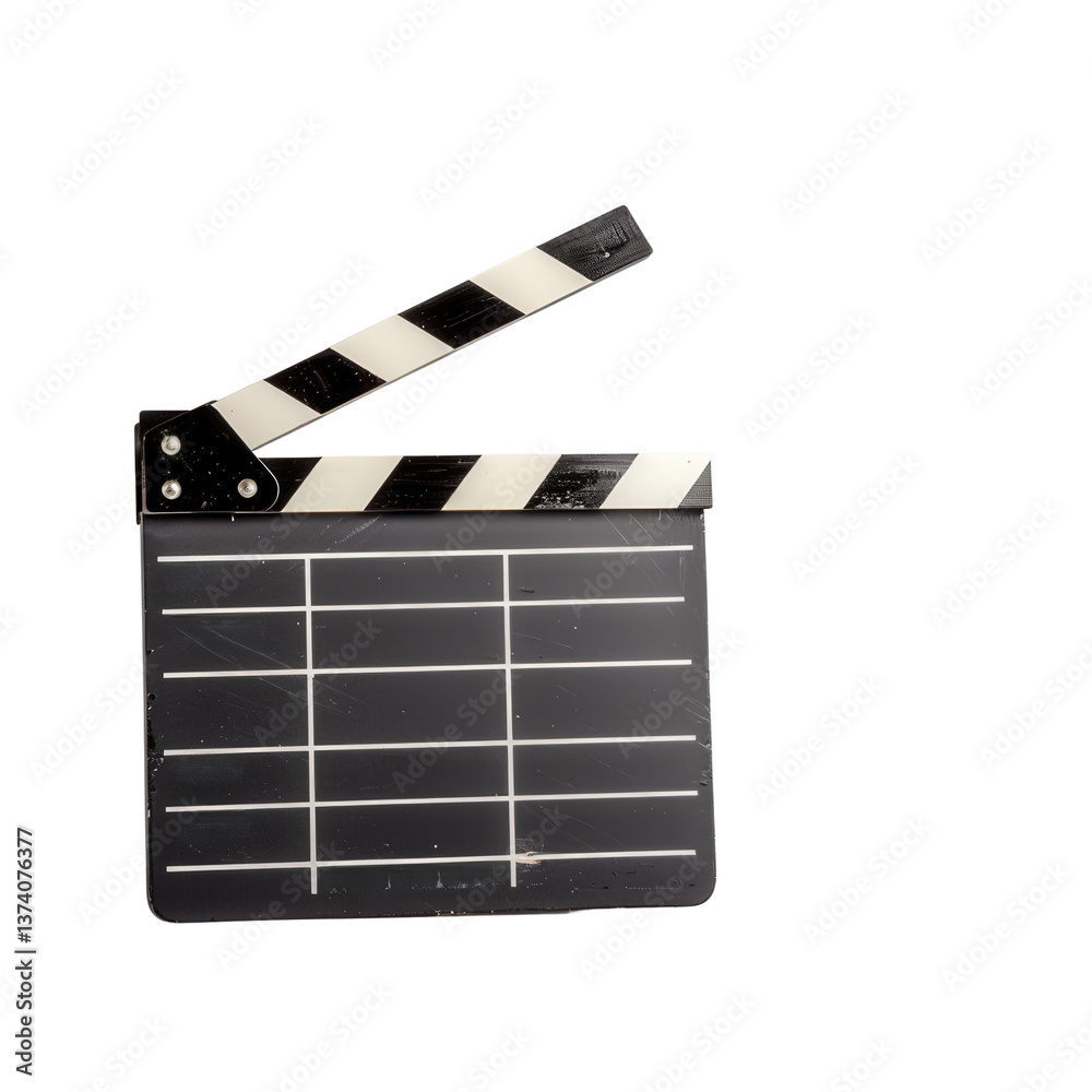 Fototapeta premium Classic Film Clapboard for Movie Production, Filming, and Studio Scene Setup