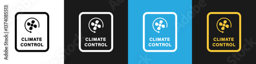 Climate Control - vector icon isolated on different backgrounds.