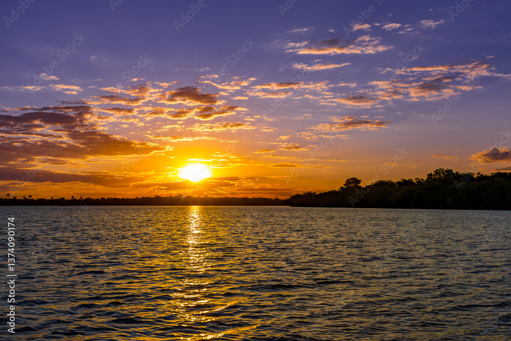 Naklejka premium Africa, Zambezi River