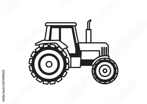 A tractor silhouette Vector