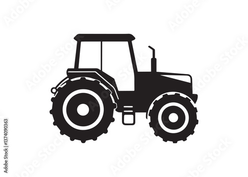 A tractor silhouette Vector