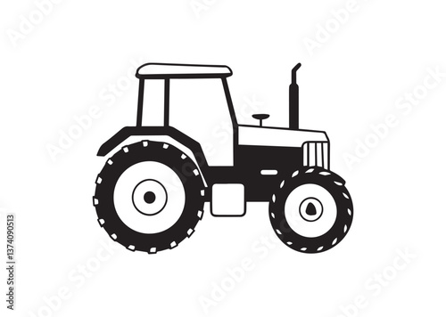 A tractor silhouette Vector