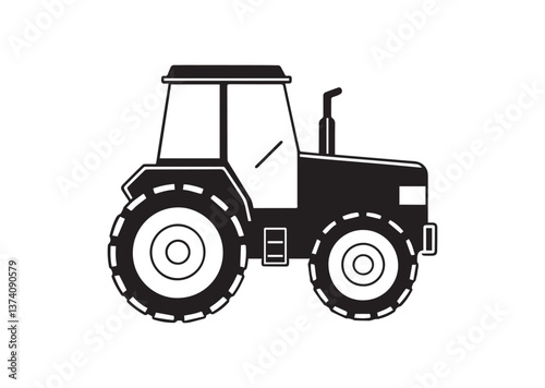 A tractor silhouette Vector