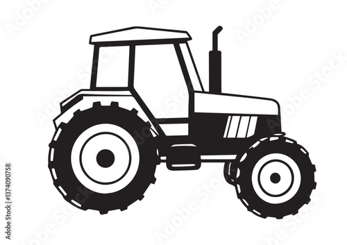 A tractor silhouette Vector