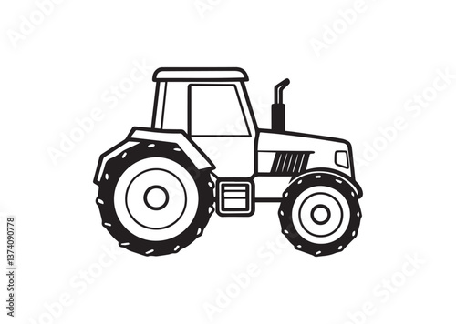 A tractor silhouette Vector