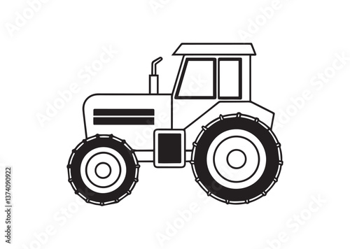 A tractor silhouette Vector