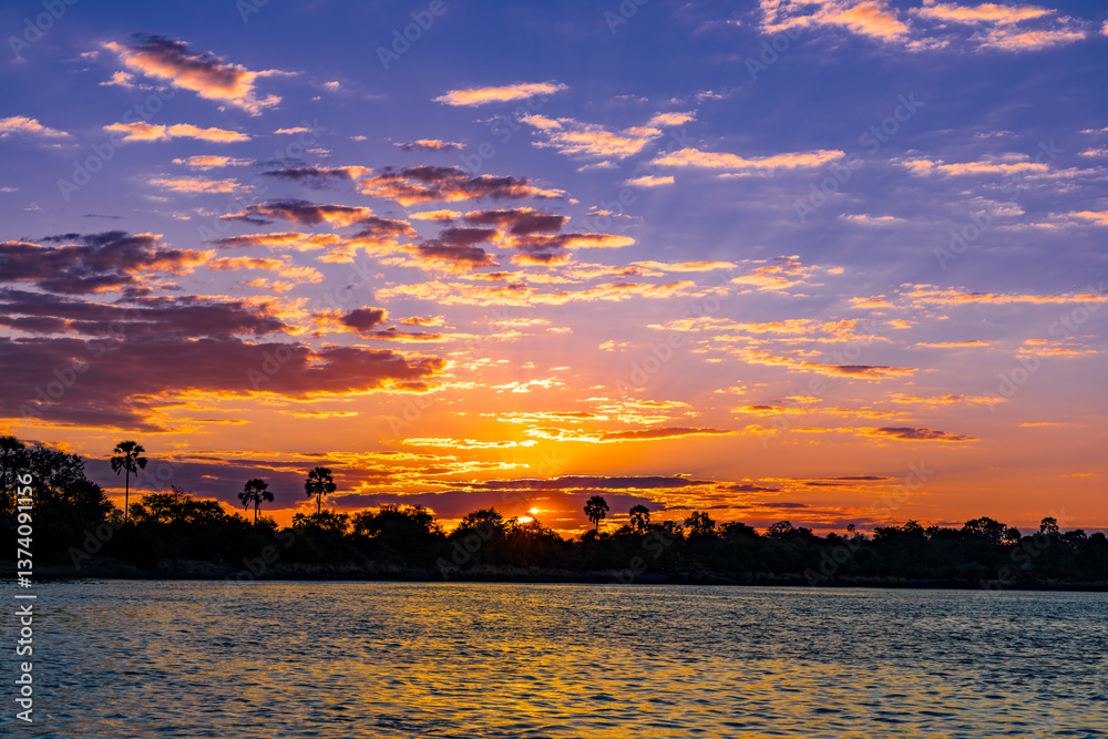 Naklejka premium Africa, Zambezi River