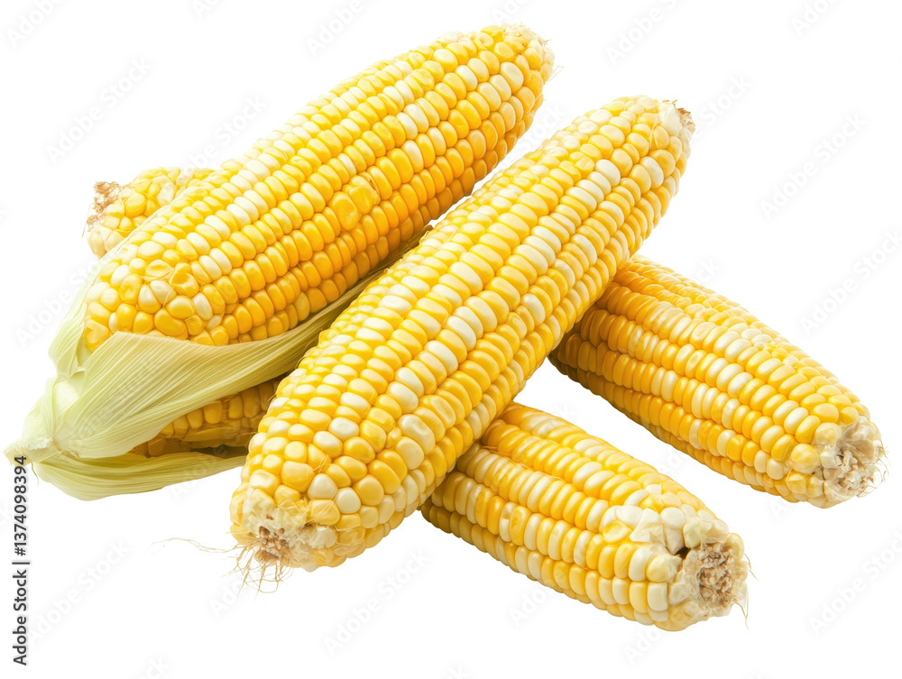 Isolated Fresh Corn on the Cob Isolated Fresh Corn on the Cob