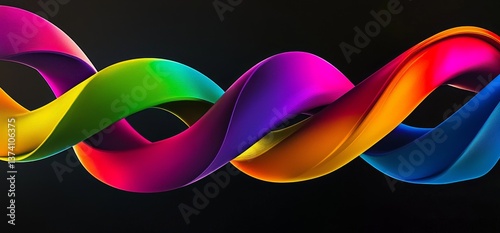 An abstract 3D rendering of twisted lines is used to create a modern background design that illustrates a futuristic shape