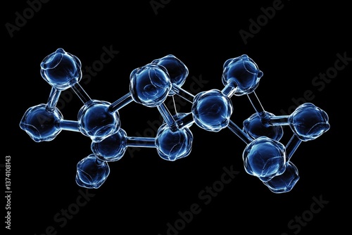 Molecule of the anesthetic drug ketamine, known for its unique properties.