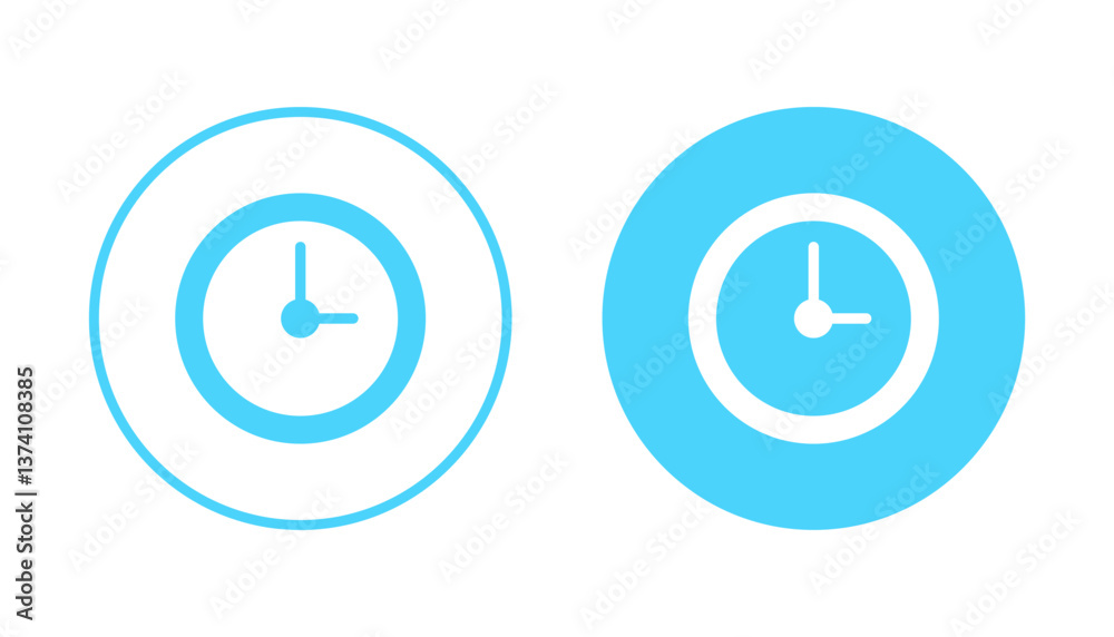 Clock icon vector. Time sign and symbol. watch icon Clock icon vector. Time sign and symbol. watch icon