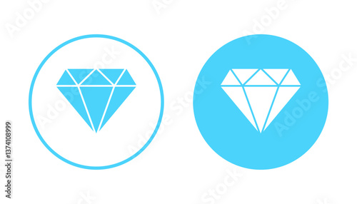 Diamond icon vector. diamond gems sign and symbol
