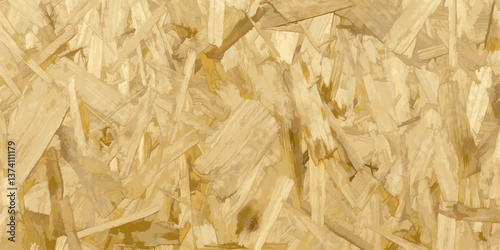 OSB background, plywood pattern, wood panel vector texture