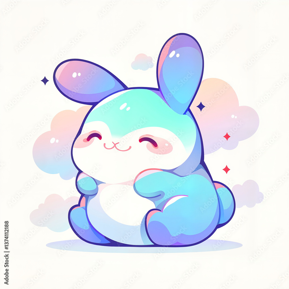 Fototapeta premium Charming cartoon bunny 
