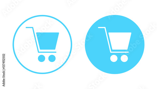 Shopping icon vector. Shopping cart sign and symbol. Trolley icon