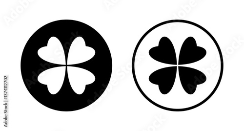 Clover icon logo design. clover sign and symbol. four leaf clover icon.
