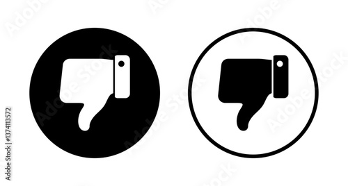 Dislike icon logo design. dislike sign and symbol. Hand with thumb down