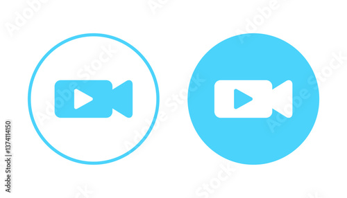 Video icon vector. video camera sign and symbol. movie sign. cinema