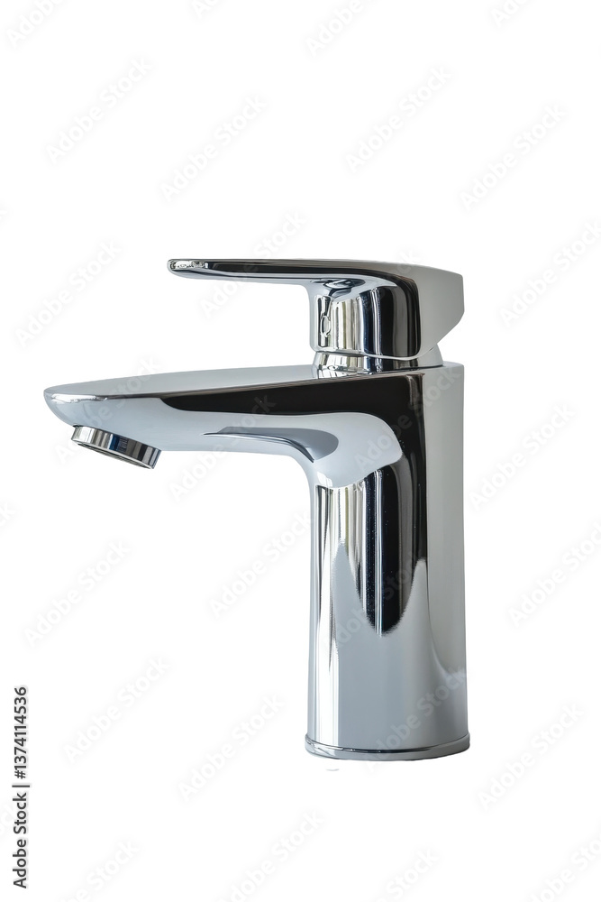 Isolated Modern Chrome Faucet Isolated Modern Chrome Faucet