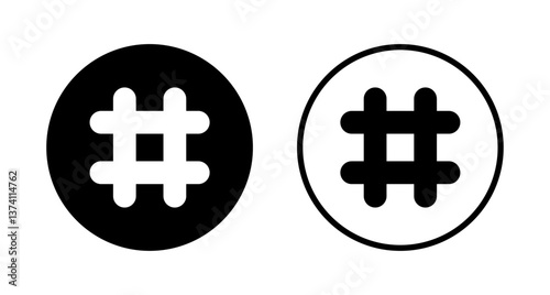 Hashtag icon logo design. hashtag sign and symbol