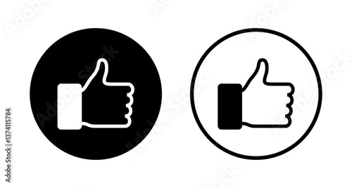 Like icon logo design. Thumbs up sign and symbol. Hand like
