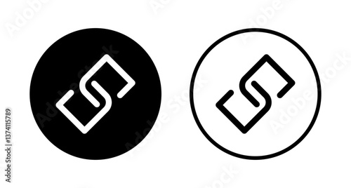 Link icon logo design. Hyperlink chain sign and symbol