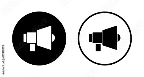 Megaphone icon logo design. Loudspeaker sign and symbol