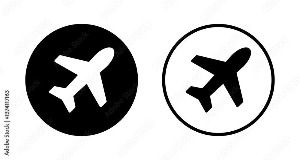 Obraz premium Plane icon logo design. Airplane sign and symbol. Flight transport symbol. Travel sign. aeroplane
