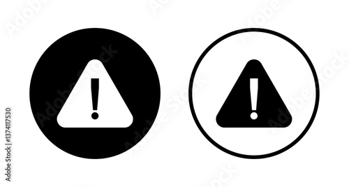 Exclamation danger icon logo design. attention sign and symbol. attention sign