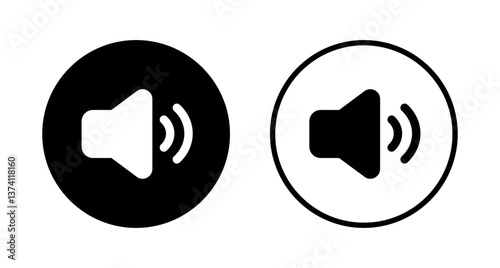 Speaker icon logo design. volume sign and symbol. loudspeaker icon. sound symbol