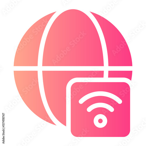 wifi connection gradient icon