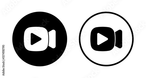Video icon logo design. video camera sign and symbol. movie sign. cinema