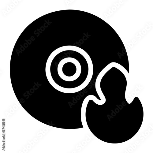 cd burn glyph icon