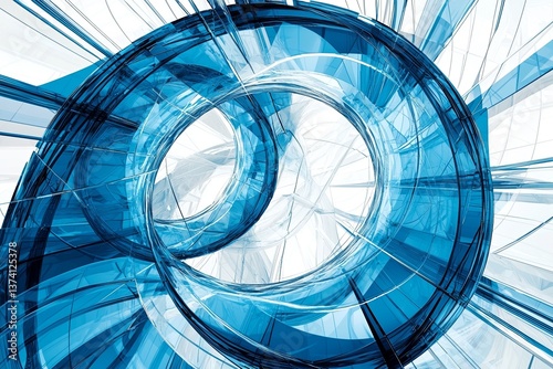 For your presentation, consider a stock geometric background with a futuristic twist, featuring an intricate textured 3D wall in a soothing palette of light blue and white