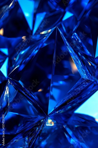 A blue background with a futuristic theme, featuring triangular shapes, is available as stock