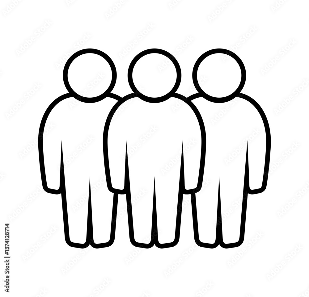 Symbol, ikona ludzi. Plik wektorowy.